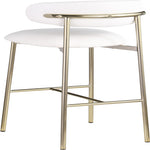 Lupita Vegan Leather Upholstered Bar Stool (833-C) in White