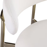 Lupita Vegan Leather Upholstered Bar Stool (833-C) in White