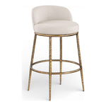Ferro Performance Fabric Upholstered Bar Stool (77084-C) in Beige