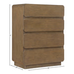 Adagio Solid Wood And Oak Veneer Chest in Brown