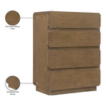 Adagio Solid Wood And Oak Veneer Chest in Brown