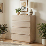 Adagio Solid Wood And Oak Veneer Chest in Natural