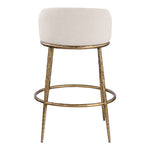 Ferro Performance Fabric Upholstered Bar Stool (77084-C) in Beige