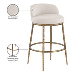 Ferro Performance Fabric Upholstered Bar Stool (77084-C) in Beige
