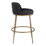 Ferro Performance Fabric Upholstered Bar Stool (77084-C) in Black