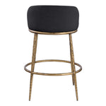 Ferro Performance Fabric Upholstered Bar Stool (77084-C) in Black
