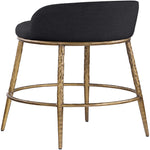 Ferro Performance Fabric Upholstered Bar Stool (77084-C) in Black