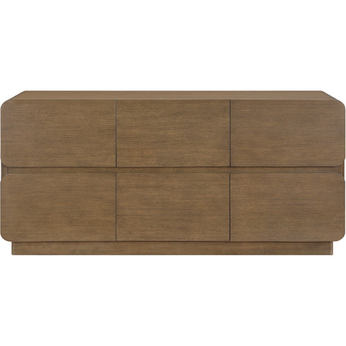 Adagio Solid Wood And Oak Veneer Dresser in Brown
