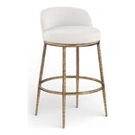 Ferro Performance Fabric Upholstered Bar Stool (77084-C) in Cream