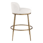 Ferro Performance Fabric Upholstered Bar Stool (77084-C) in Cream