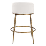 Ferro Performance Fabric Upholstered Bar Stool (77084-C) in Cream