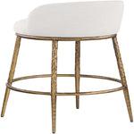 Ferro Performance Fabric Upholstered Bar Stool (77084-C) in Cream