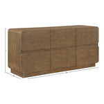 Adagio Solid Wood And Oak Veneer Dresser in Brown