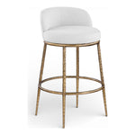 Ferro Performance Fabric Upholstered Bar Stool (77084-C) in White