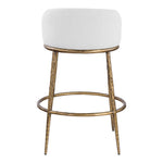 Ferro Performance Fabric Upholstered Bar Stool (77084-C) in White