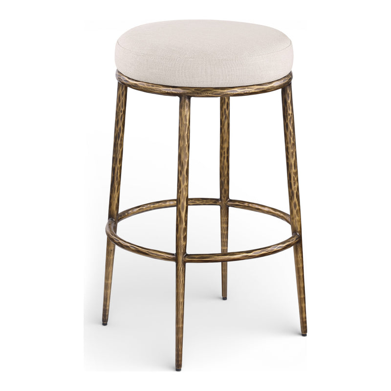 Ferro Performance Fabric Upholstered Bar Stool (77081-C) in Beige