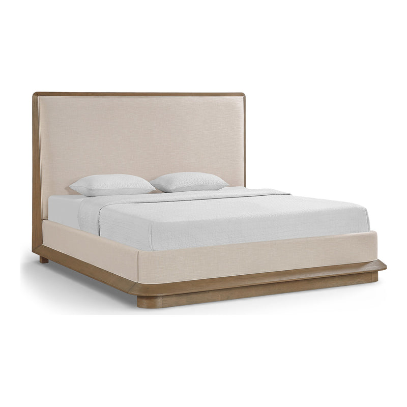 Adagio Fabric Upholstered King Bed (3 Boxes) in Brown