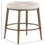 Ferro Performance Fabric Upholstered Bar Stool (77081-C) in Beige