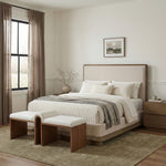Adagio Fabric Upholstered King Bed (3 Boxes) in Brown