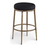 Ferro Performance Fabric Upholstered Bar Stool (77081-C) in Black