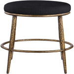 Ferro Performance Fabric Upholstered Bar Stool (77081-C) in Black