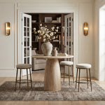 Ferro Performance Fabric Upholstered Bar Stool (77081-C) in Cream