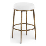 Ferro Performance Fabric Upholstered Bar Stool (77081-C) in White