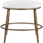 Ferro Performance Fabric Upholstered Bar Stool (77081-C) in White