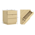 Ardea 20" Nightstand (3-Drawer) in Natural Oak