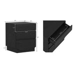 Ardea 20" Nightstand (3-Drawer) in Black
