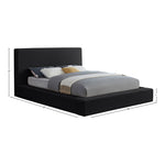 Dorian Velvet Upholstered King Bed in Black