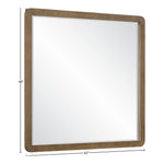 Adagio Solid Wood And Oak Veneer Mirror in Brown