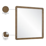 Adagio Solid Wood And Oak Veneer Mirror in Brown