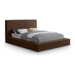 Dorian Velvet Upholstered King Bed in Brown
