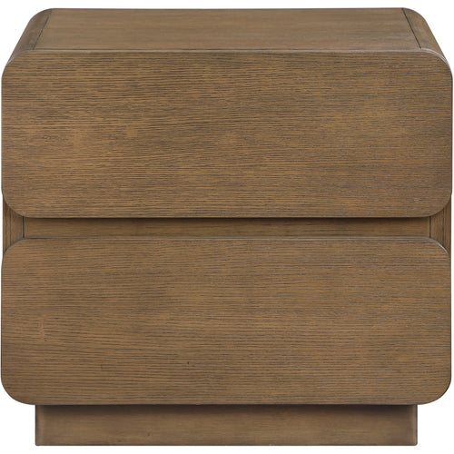 Adagio Solid Wood And Oak Veneer Nightstand in Brown