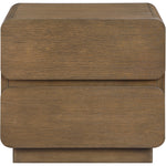 Adagio Solid Wood And Oak Veneer Nightstand in Brown