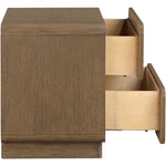 Adagio Solid Wood And Oak Veneer Nightstand in Brown