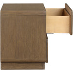 Adagio Solid Wood And Oak Veneer Nightstand in Brown