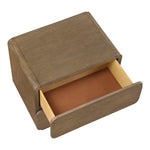Adagio Solid Wood And Oak Veneer Nightstand in Brown