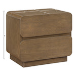 Adagio Solid Wood And Oak Veneer Nightstand in Brown