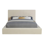Dorian Velvet Upholstered King Bed in Cream