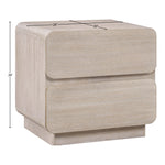 Adagio Solid Wood And Oak Veneer Nightstand in Natural