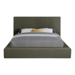 Dorian Velvet Upholstered King Bed in Green