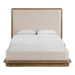 Adagio Fabric Upholstered Queen Bed (3 Boxes) in Brown