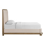 Adagio Fabric Upholstered Queen Bed (3 Boxes) in Brown