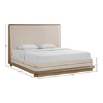 Adagio Fabric Upholstered Queen Bed (3 Boxes) in Brown