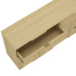 Clive 72" Dresser (6-Drawer) in Natural Oak and Gold