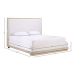 Adagio Fabric Upholstered Queen Bed (3 Boxes) in Natural