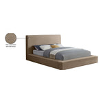 Dorian Velvet Upholstered King Bed in Taupe
