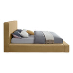 Dorian Velvet Upholstered Queen Bed in Camel